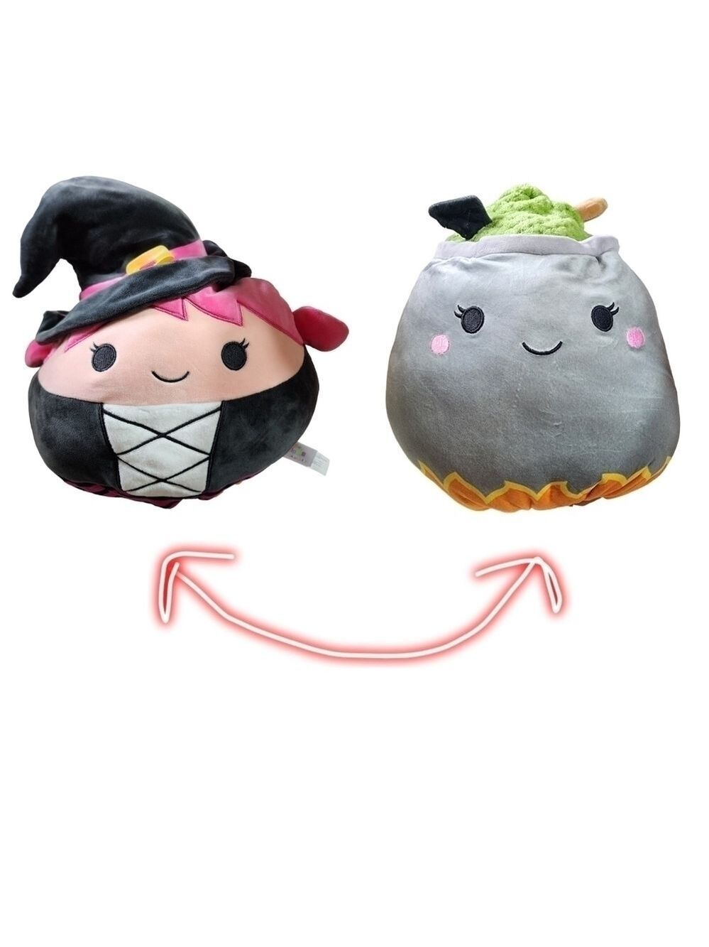 Nwt Squishmallows Flip A Mallow Large 12" Wexla & Johanna Witch & Calderon